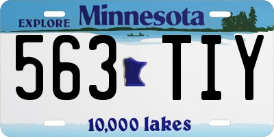 MN license plate 563TIY