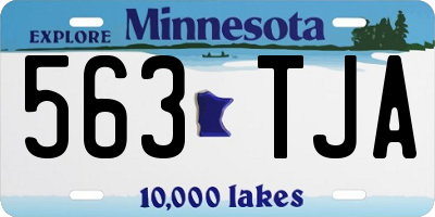 MN license plate 563TJA