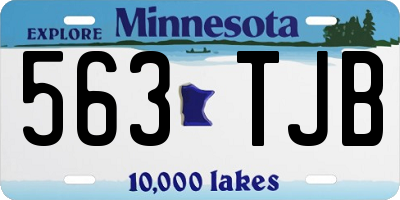 MN license plate 563TJB