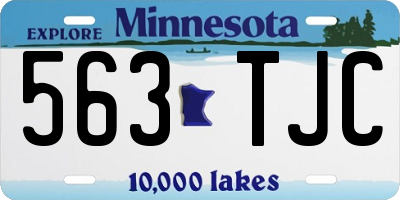 MN license plate 563TJC
