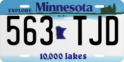 MN license plate 563TJD