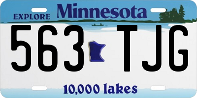 MN license plate 563TJG