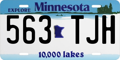MN license plate 563TJH