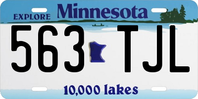 MN license plate 563TJL