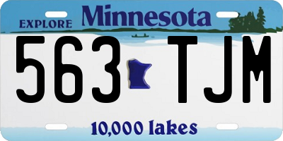 MN license plate 563TJM
