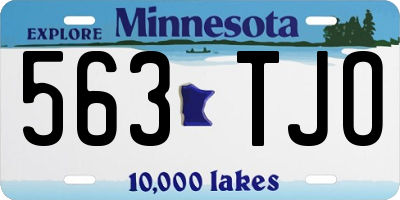 MN license plate 563TJO