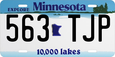 MN license plate 563TJP