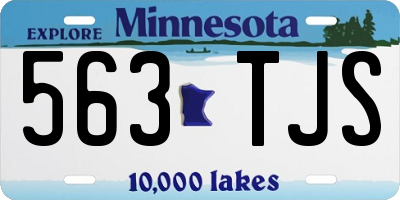 MN license plate 563TJS
