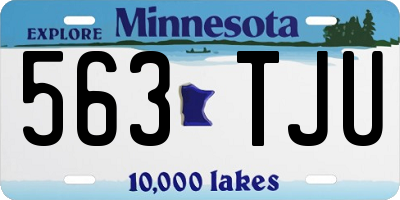 MN license plate 563TJU