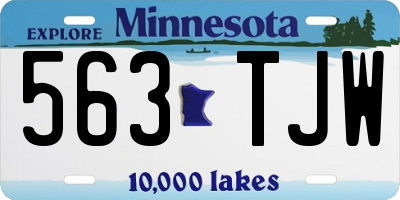 MN license plate 563TJW