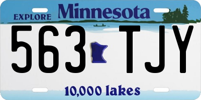 MN license plate 563TJY