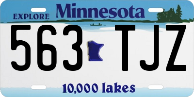 MN license plate 563TJZ
