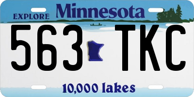 MN license plate 563TKC