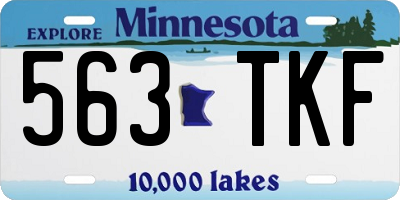 MN license plate 563TKF