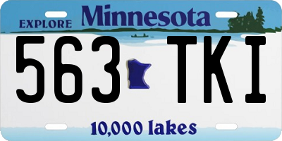 MN license plate 563TKI