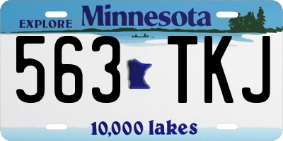 MN license plate 563TKJ