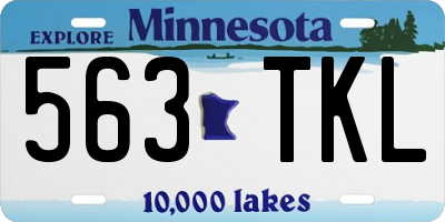 MN license plate 563TKL