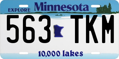 MN license plate 563TKM