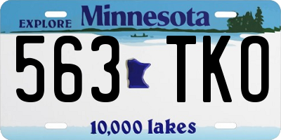 MN license plate 563TKO