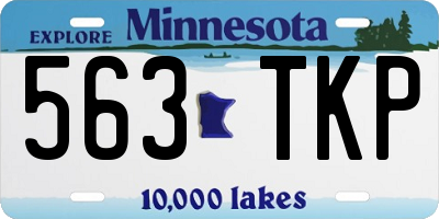 MN license plate 563TKP