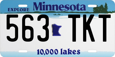 MN license plate 563TKT