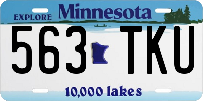 MN license plate 563TKU