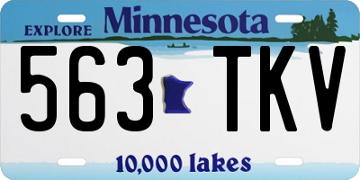 MN license plate 563TKV