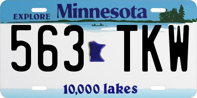 MN license plate 563TKW