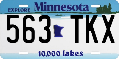 MN license plate 563TKX
