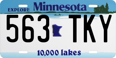 MN license plate 563TKY