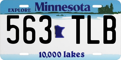 MN license plate 563TLB