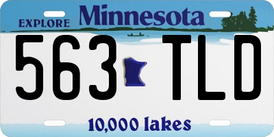 MN license plate 563TLD