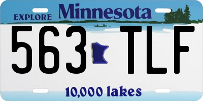 MN license plate 563TLF
