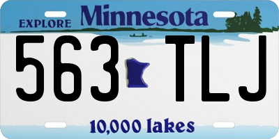 MN license plate 563TLJ