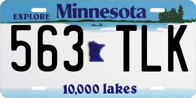 MN license plate 563TLK