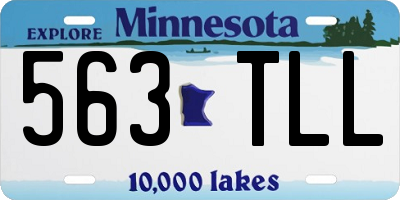 MN license plate 563TLL
