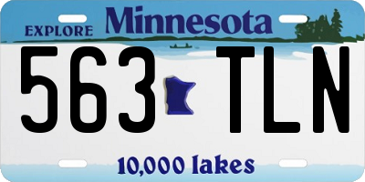 MN license plate 563TLN