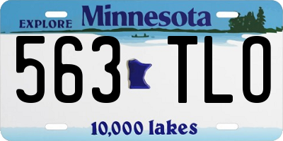MN license plate 563TLO