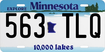 MN license plate 563TLQ