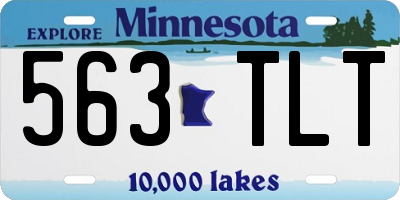 MN license plate 563TLT
