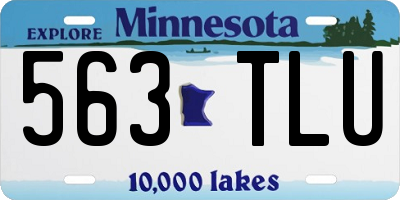 MN license plate 563TLU