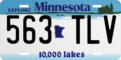 MN license plate 563TLV