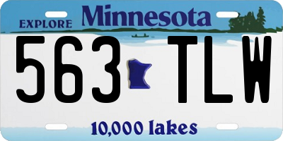 MN license plate 563TLW