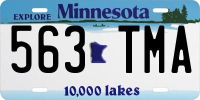 MN license plate 563TMA