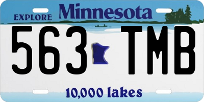 MN license plate 563TMB