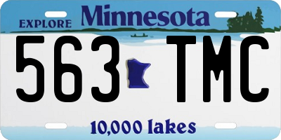 MN license plate 563TMC