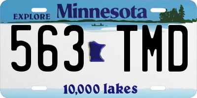 MN license plate 563TMD