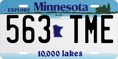 MN license plate 563TME