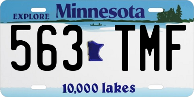 MN license plate 563TMF