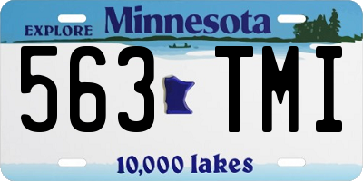 MN license plate 563TMI